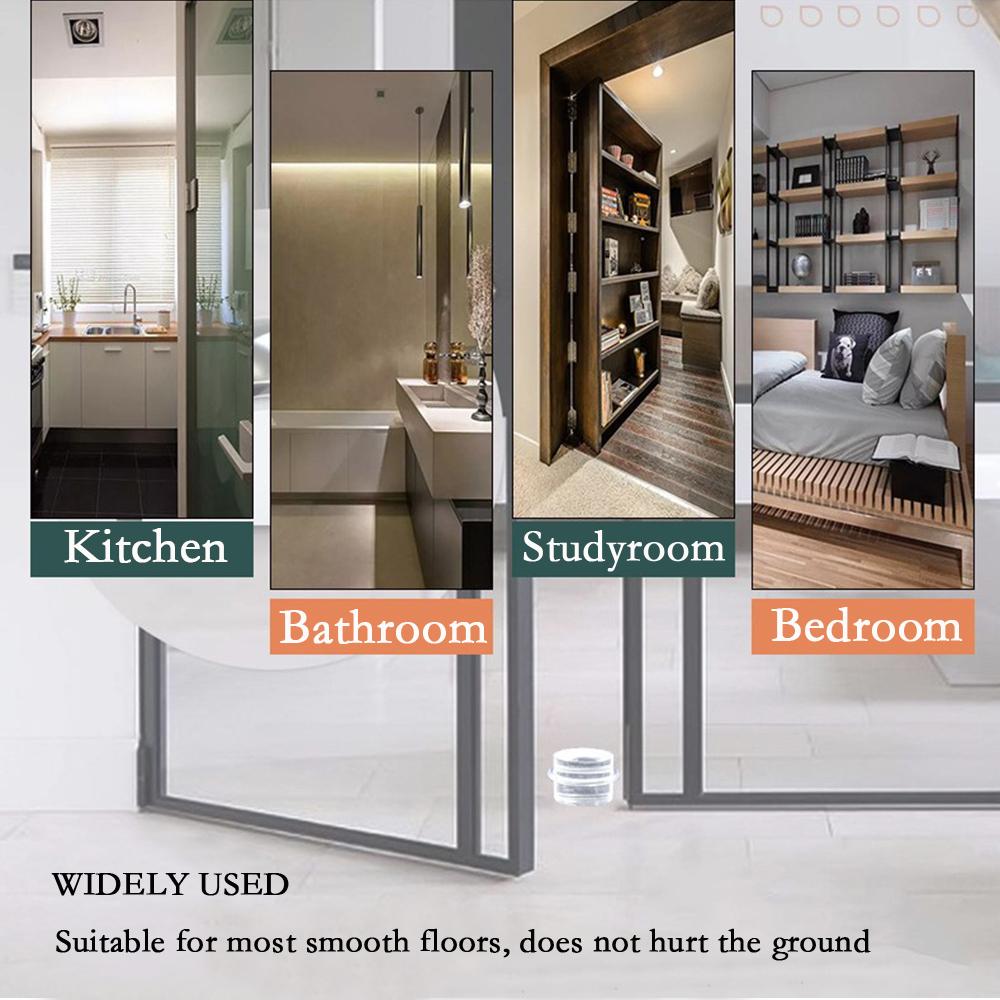 Acrylic Door Stopper Transparent Cylindrical Anti-Collision Buffer To Protect Walls And Furniture Self Adhesive Door Stopper