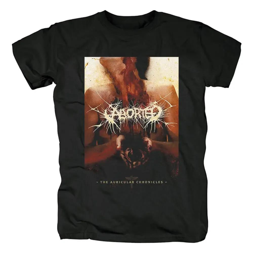 Men Women Short Sleeve High Quality Aborted Grindcore T Shirt  Vintage Metal Punk Rock Band Cotton T-shirt Y2k Tops Streetwear