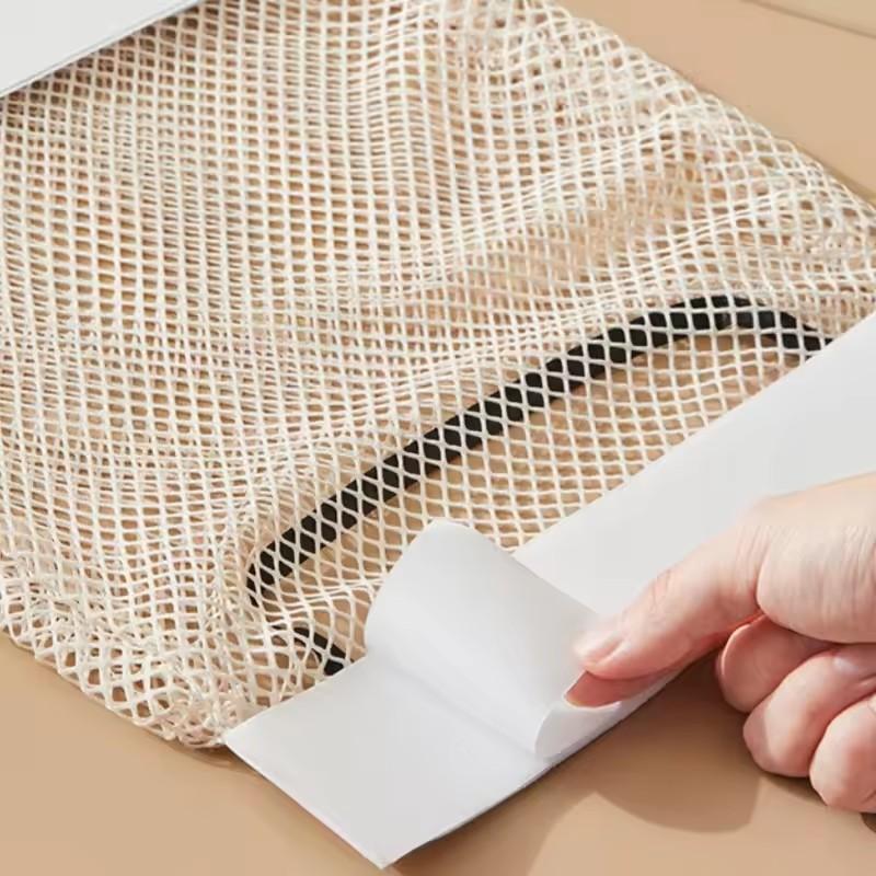 Wall Mounted Large Capacity Storage Bag Kitchen Garbage Bag Clutter Organizer Velcro Storage Pocket Multi-Purpose High Elastic