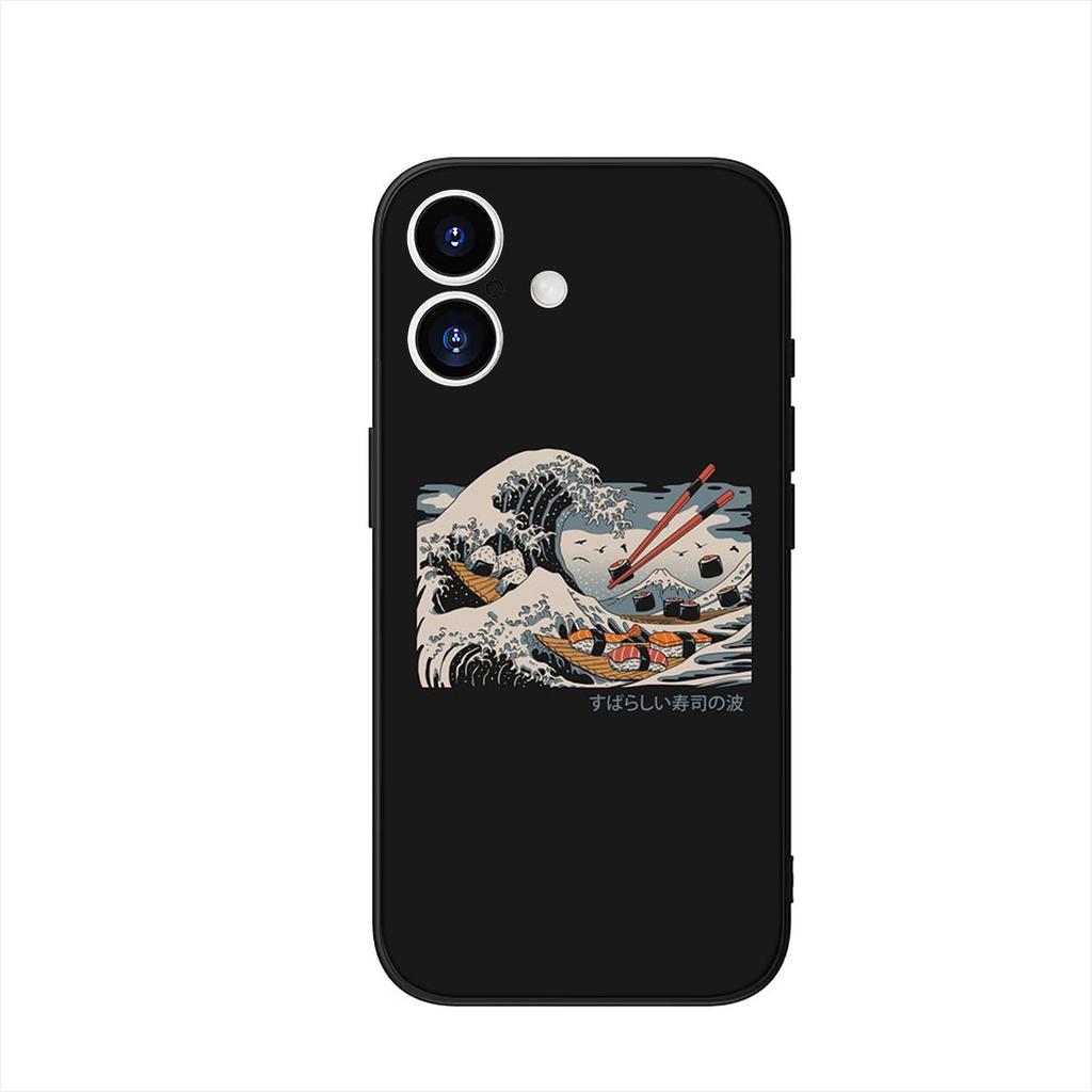 Phone Cover for Apple iPhone 16 15 14 Plus 13 12 Mini 17 Pro Max + 16E Air 16+ ProMax Case The Great Wave of Kanagawa Art Casing
