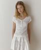 AMONG A Henley Neck Ribbed T-Shirt_White