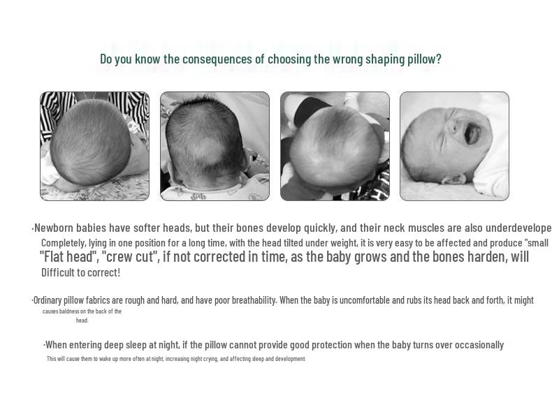 Adjustable Infant Memory Foam Pillow for Newborns: Breathable, Washable, Head-Shaping Support