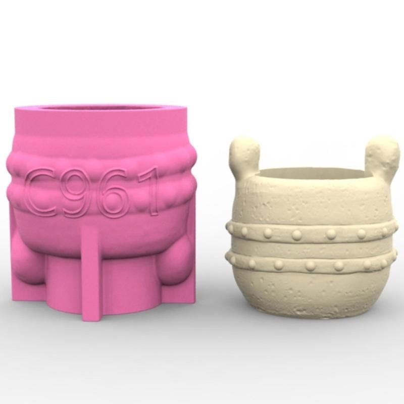 Multifunctional Silicone Planter Mold Monsters Shape Vase Molds Suitable for Flower Pots Epoxy Resin and Cement Casting