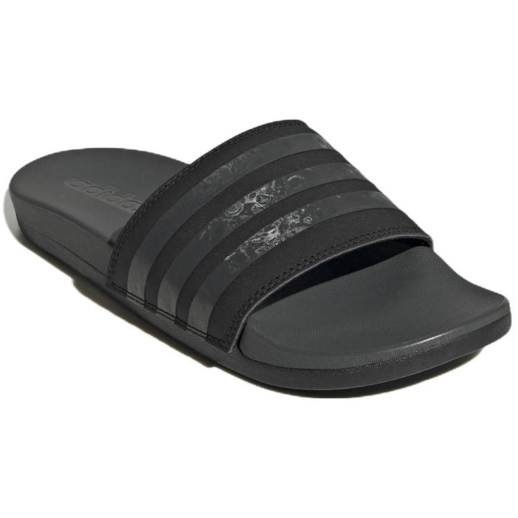 New Adidas Adilette Comfort Slides Core Black Grey Women's GX4303