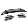 Glossy Black Front Bumper Under Grille Fog Grille   Trim Kits 2228857100 S Class W222 Sedan   Line 2018-2020