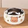 Anti-scalding Stainless Steel Children's Bowl Double Layer Rice Bowl Tableware Ramen Bowl  Soup