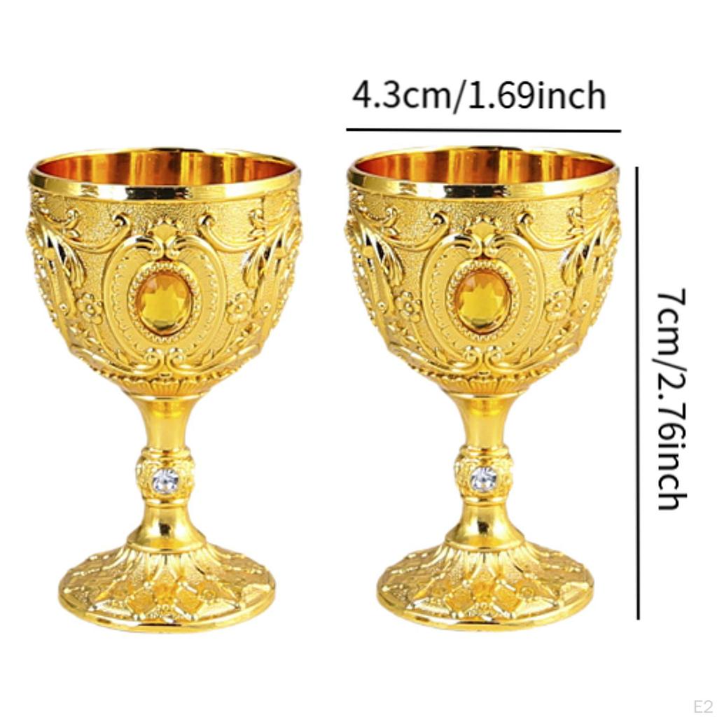 2 Easy Clean Goblet Home Decorative Ornament Birthday Gift Unbreakable Engraved Handmade