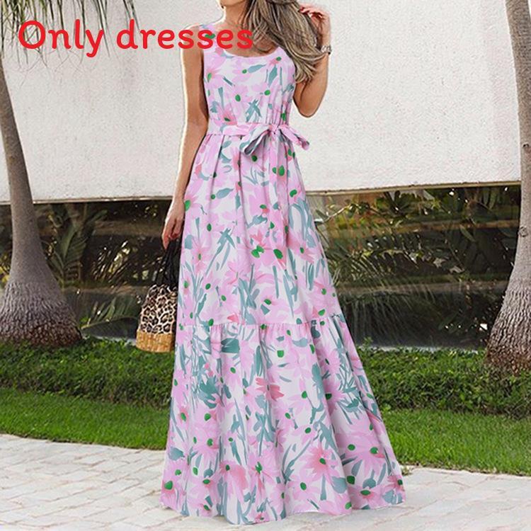 Urban Casual Print Dress With Belt For Summer Fashion Enthusiasts
