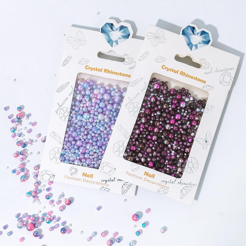 Highlight Symphony Nail Art Pearl Set 1.5-6 Mm Mixed Abs Non-Porous Round Diy Handmade Nail Art Jewelry