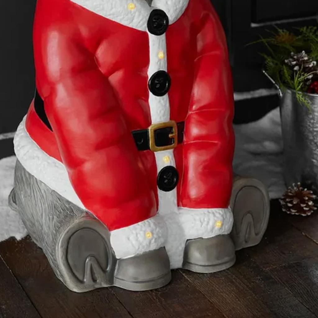 Christmas French Bulldog Resin Statue Outdoor Decoration Dog Statue Dog Figurine for Yard & Porch Decor