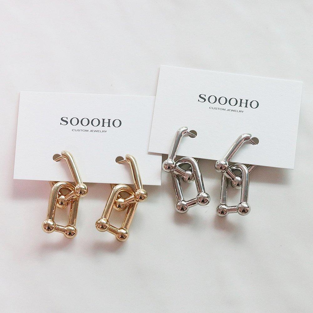 

Cose Link Clip Chain Jihejung Song Hye-kyo Earrings Silver