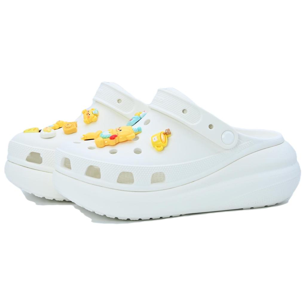 Crocs Crush Clog Bear Cookies Cream Puff Shoes Unisex White