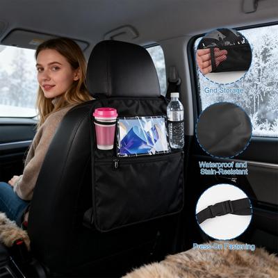 Back Seat Car Organizer Large Storage Waterproof Cup Holder Car Seat Back Organizer Protector For SUV RV Sedan Auto Interior