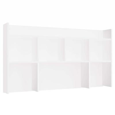 Desk Extension 130 Cm WHITE Bookcase for Documents