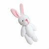 Mini Jointed Hare Plush Toy, Soft Animal Keychain, DIY Accessory, Random Color Offwhite Brushed