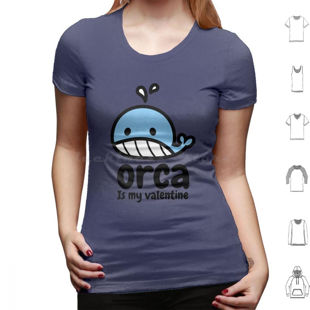 Laughable Orca Is My Valentine T Shirt Big Size 100 Cotton Cute Orca Is My Valentine Orca Is My Valentine Love Cool Orca Is My