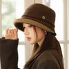 Korean New Curly Hat for Women In Autumn and Winter Casual Versatile Fisherman Hat Showing Face Small Basin Hat Hepburn Style Cloth Hat