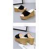 Damen Sommer Muffin mit Plateau-Absatz mit Fischmaul Bequeme Atmungsaktive Flip-Flops Strand Sandalen