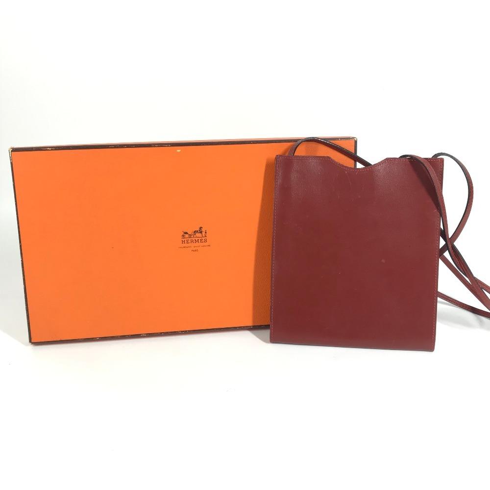 HERMES Onimetu Bag Crossbody Pochette Shoulder Bag Leather BrownBased