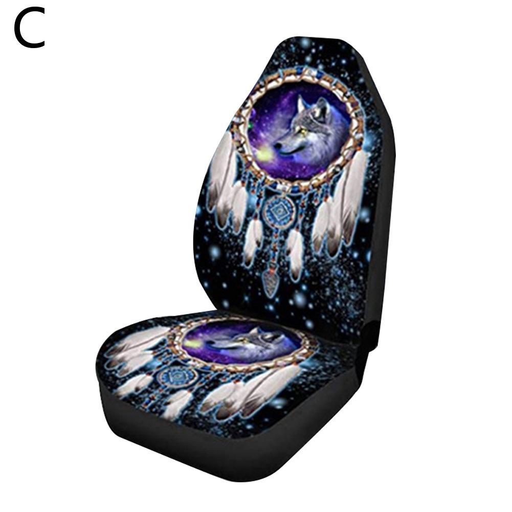 Universal Car Seat Cover Thickening Polyester 3D Wolf Seat Auto Inclusive Front Cover Interior V9Z5