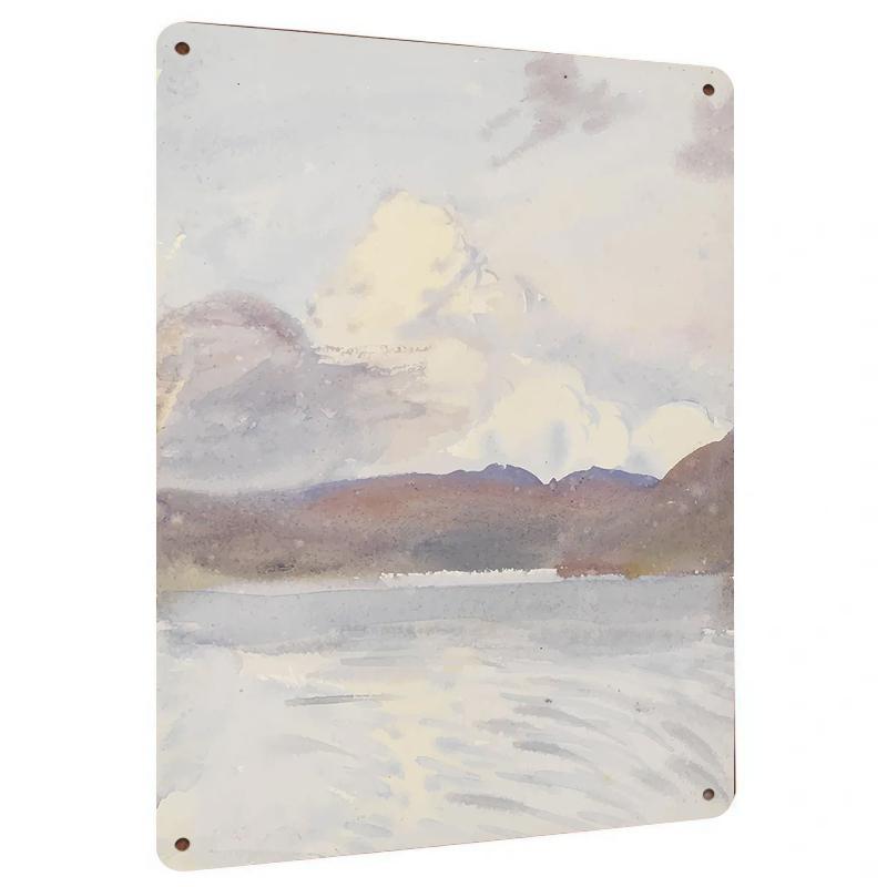 

Watercolor Landscape Iron Wall Art Modern Minimalist Home Decor for Living Room 20x30cm（7.8x11.8inch）
