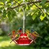 2Pcs Hanging Hummingbird Feeders Saucer Style Bird Feeders with 30 Feeding Ports Ant Moat Bee-Proof Hummingbird Nectar Feeder for Outdoor Backyard