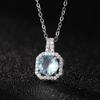 High-End Zircon Perfume Bottle Pendant Necklace - Luxury Fashion with Full Diamond Design