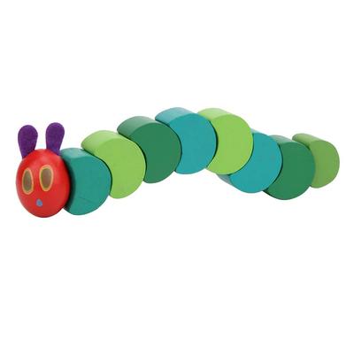 Jeankak Cylindrical Design Strong and Playable Wooden The Very Hungry for Kids Toy, Caterpillar,