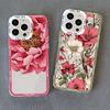 Vintage Flower Clear Phone Case For iPhone 12 11 13 Pro Max 15 14 Pro Max 7 8 14 15 Plus SE2 X XR XS Butterfly Plant Back Covers