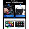 OEM Original 2in1 CarPlay Android Auto Wireless Adapter Kabelgebundenes Drehen Drahtlose CarPlay Mini Box Bluetooth WiFi Schnelle Verbindung