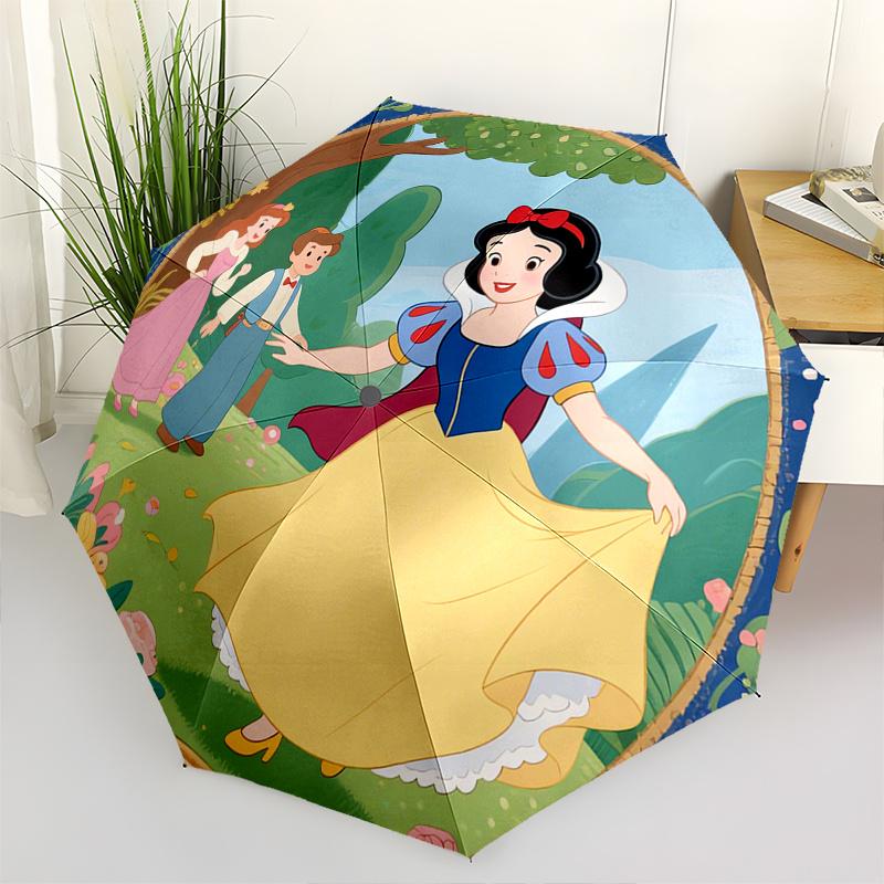 

Snow White Automatic Opening and Closing Umbrella, Compact Travel Umbrella, Lightweight and Portable, Suitable for Beach Commuting Business
