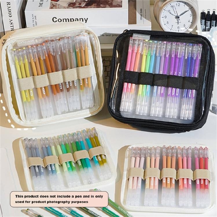 High Capacity Marker Carrying Bag 108 Capacity Marker Carrying Case with Handle for Gel Pen Marker Organizers Bag