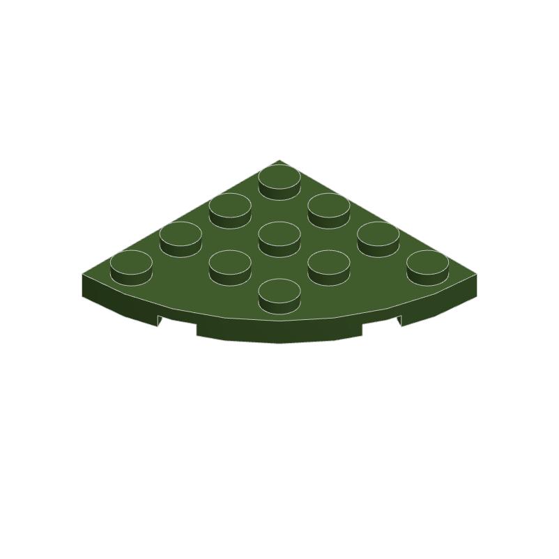 10 KUSŮ 30565 1Deska Kulatý Roh 4 x 4 Kostka Moc Barva Kompatibilní s Kostkami DIY Dětská Hračka Montážní Díl
