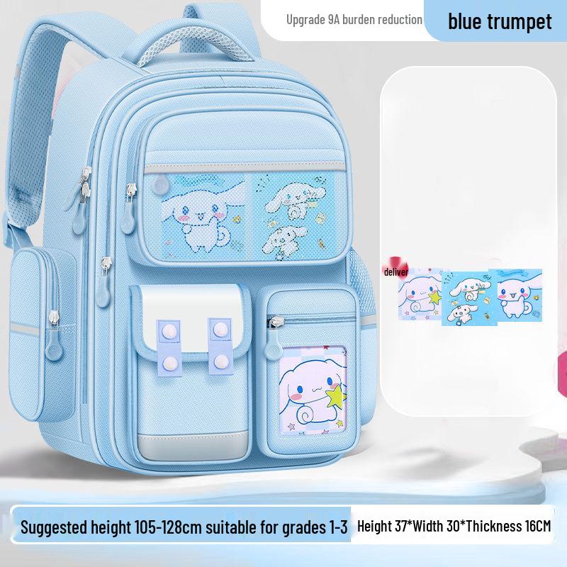 Large Capacity Cute Melody Schoolbag for Primary Students, Girls & Boys, Grades 1-6
