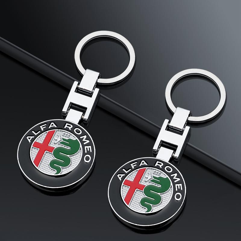 2026 Horký Alfa Romeo Vysoce kvalitní kovové logo auta Klíčenka Klíčenka Auto Interiérové doplňky Pro Alfa Romeo 4C 159 166 Spider Giulia