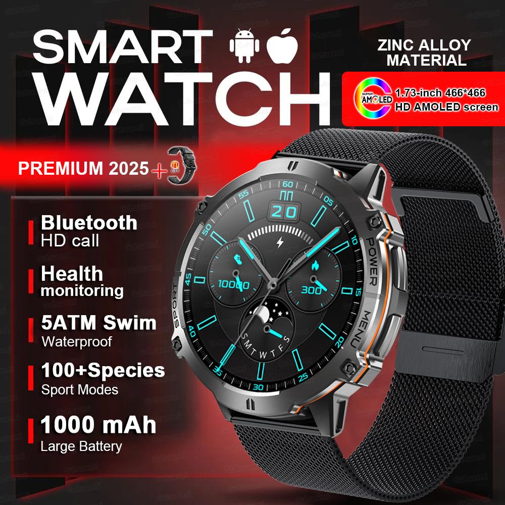 New Military GPS Position Smart Watch Built-in GPS 1000mAh Battery Compass BT Call 10ATM Waterproof Swim Sport Bracelet Men