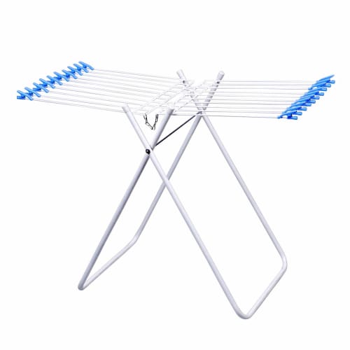 Sawafuji E20DX Stand Clothes Dryer, Light Blue, Holds 20 Towels, Towel Clips, Tank Tops, Underwear, Children's Clothes, Foldable, Compact, Indoor Dryi