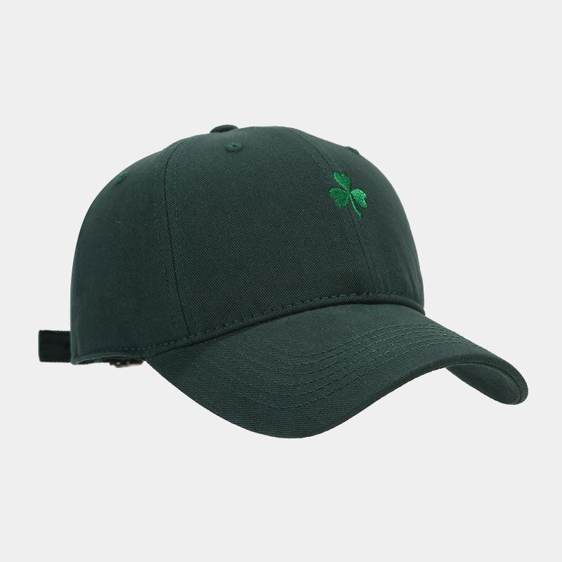 New Clover Embroidery Soft Top Baseball Cap Men's Personality Versatile Cap Women's Fashion Sunscreen Hat