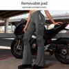 WOSAWE Women Motorcycle Pants High Waist Stretch Motocross Riding Tights with Removable Knee Pads Fitness Flared Leg Pant