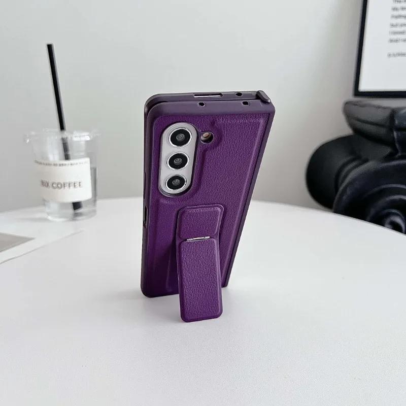 PU Leather Phone Case for Samsung Galaxy Z Fold with Kickstand Protective Cover Compatible with Multiple Models Fold 7 6 5 4 3