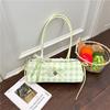 High Quality Casual Drawstring Shoulder Bag Trendy Khaki Color Handbag Lightweight Large Capacity Tote Bag