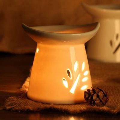Essential Oil Burner Home Decor Candlestick Ceramic Diffuser Tealight Candle Holder for Living