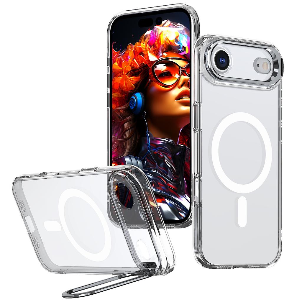 For Apple 17Air Mobile Phone Case Magnetic Magsafe Metal Lens Holder for IPhone16 Anti-fall Protective Case