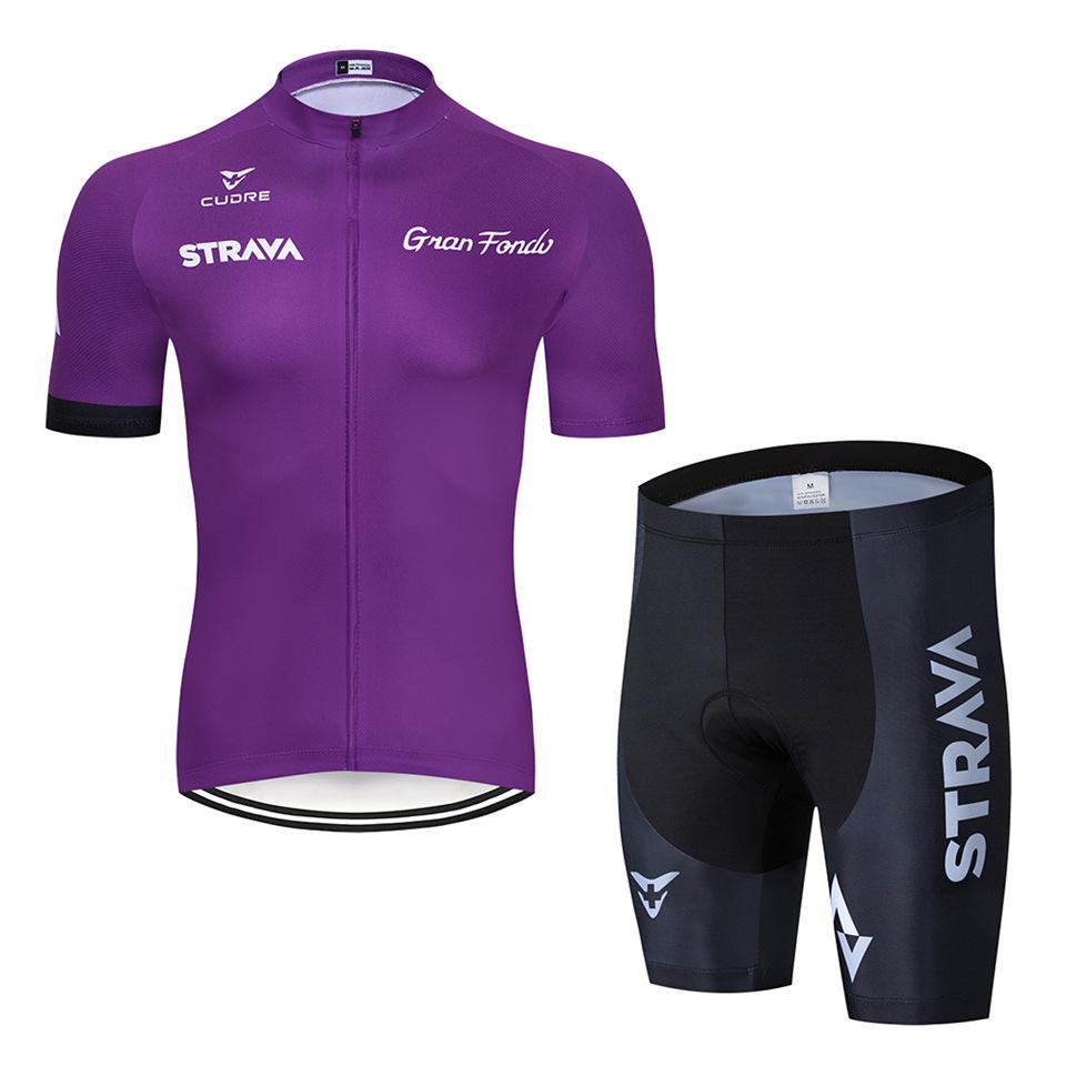 STRAVA Summer Short Sleeve Cycling Suit Off-Road Mountain Motorcycle Breathable Cycling Suit Set 2026