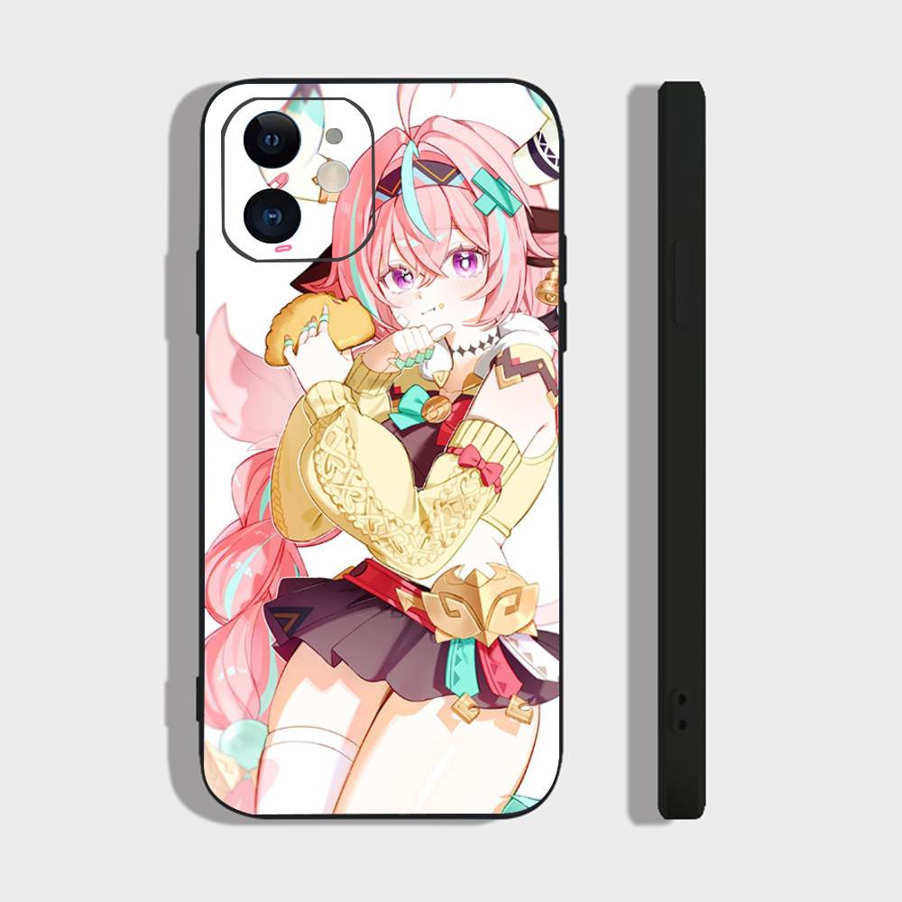 Varesa Anime Game Genshin Impact Phone Case For IPhone 17 Air 16 15 14 13 Pro Max 11 12 Black Silicone Cover