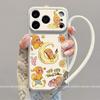 Applicable apple 17promax mobile phone case high sense female iphone16 cute creative ip moon ship elf man