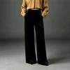 2026 European Velvet High-Waist Wide-Leg Floor-Length Pants for Women