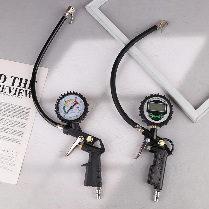 220Psi Auto Motorrad Multifunktionaler Reifenluftdruck-Überwachungsmessgerät Tester Luftkompressor Zifferblattmessgerät Aufpumppumpe Werkzeuge