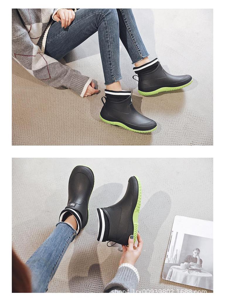 2023 Men's Non-slip Low-top Rain Boots - Waterproof Shoes for Car Washing & Kitchen Use