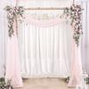 Dark Green Chiffon Wedding Arch Draping Fabric Sheer Curtains Drapery Ceremony Reception Backdrop Curtain Party Swag Christmas